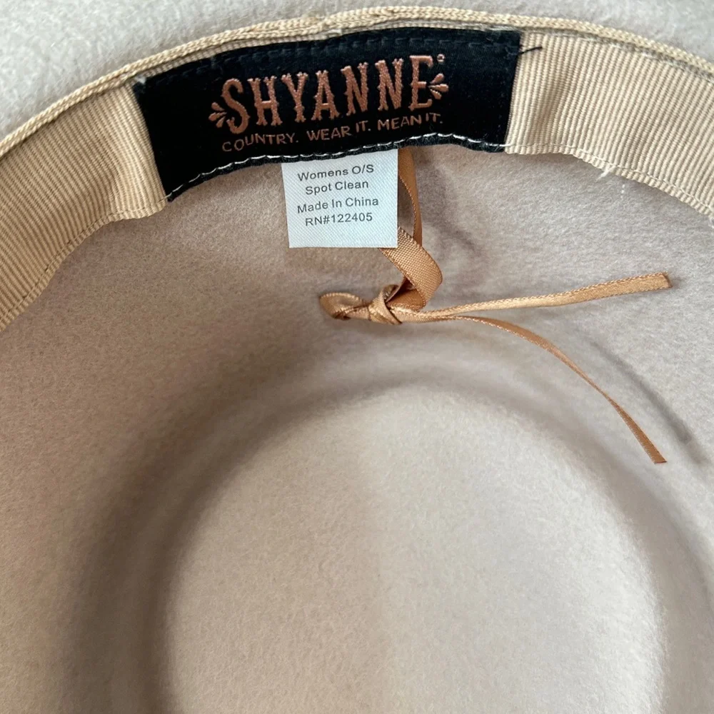Boot Barn Shyanne Pinky Tan Embroidered Edge Western Fashion Flat Brim Hat OS